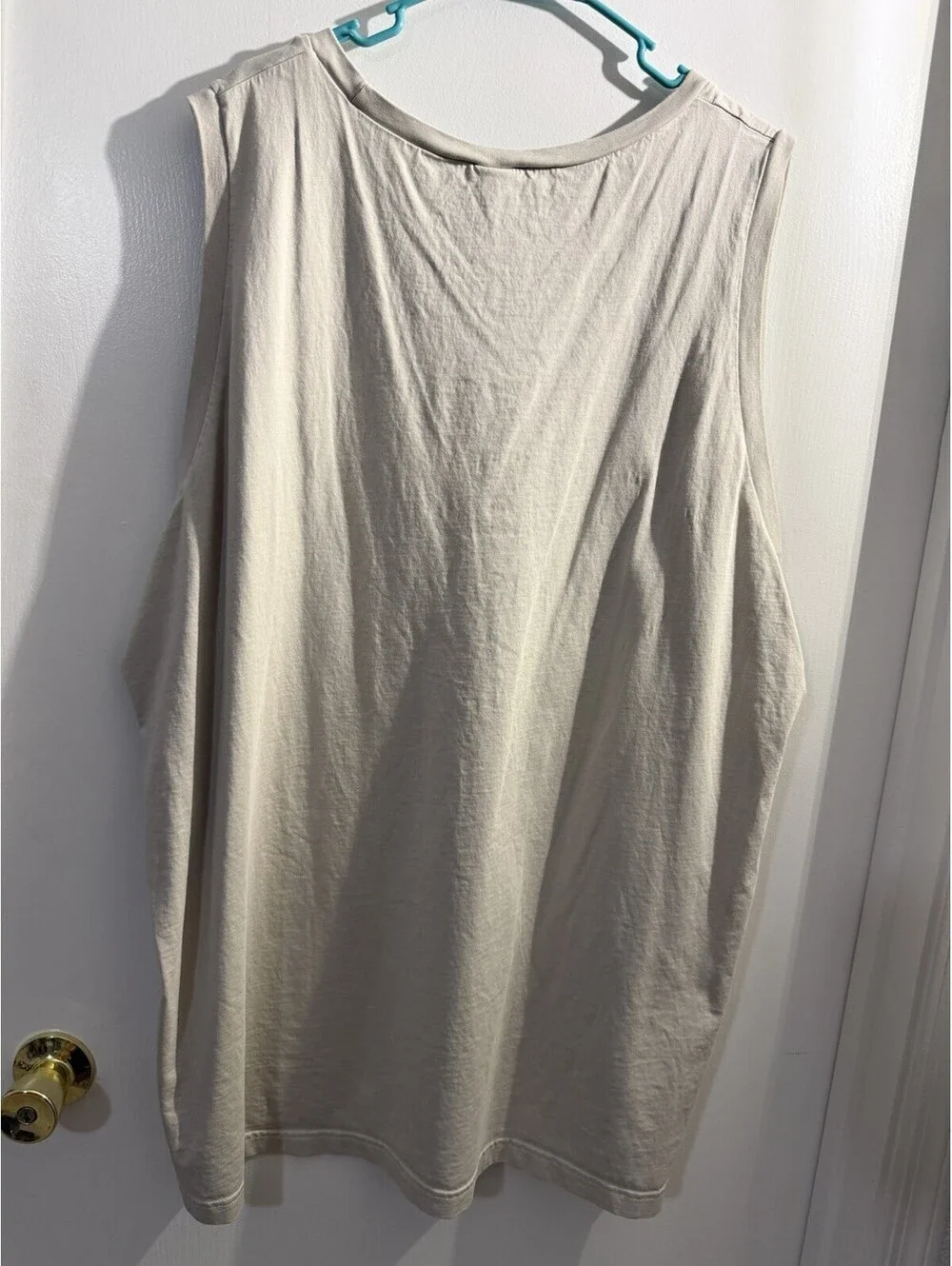 Adidas Men’s 3XLT Beige Sleeveless Logo Shirt Oversized Big & Tall Tank